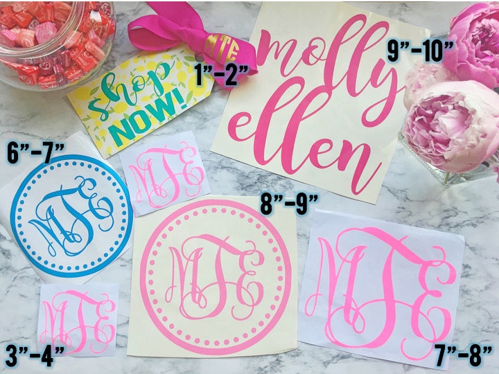 Monogrammed Vinyl Decals