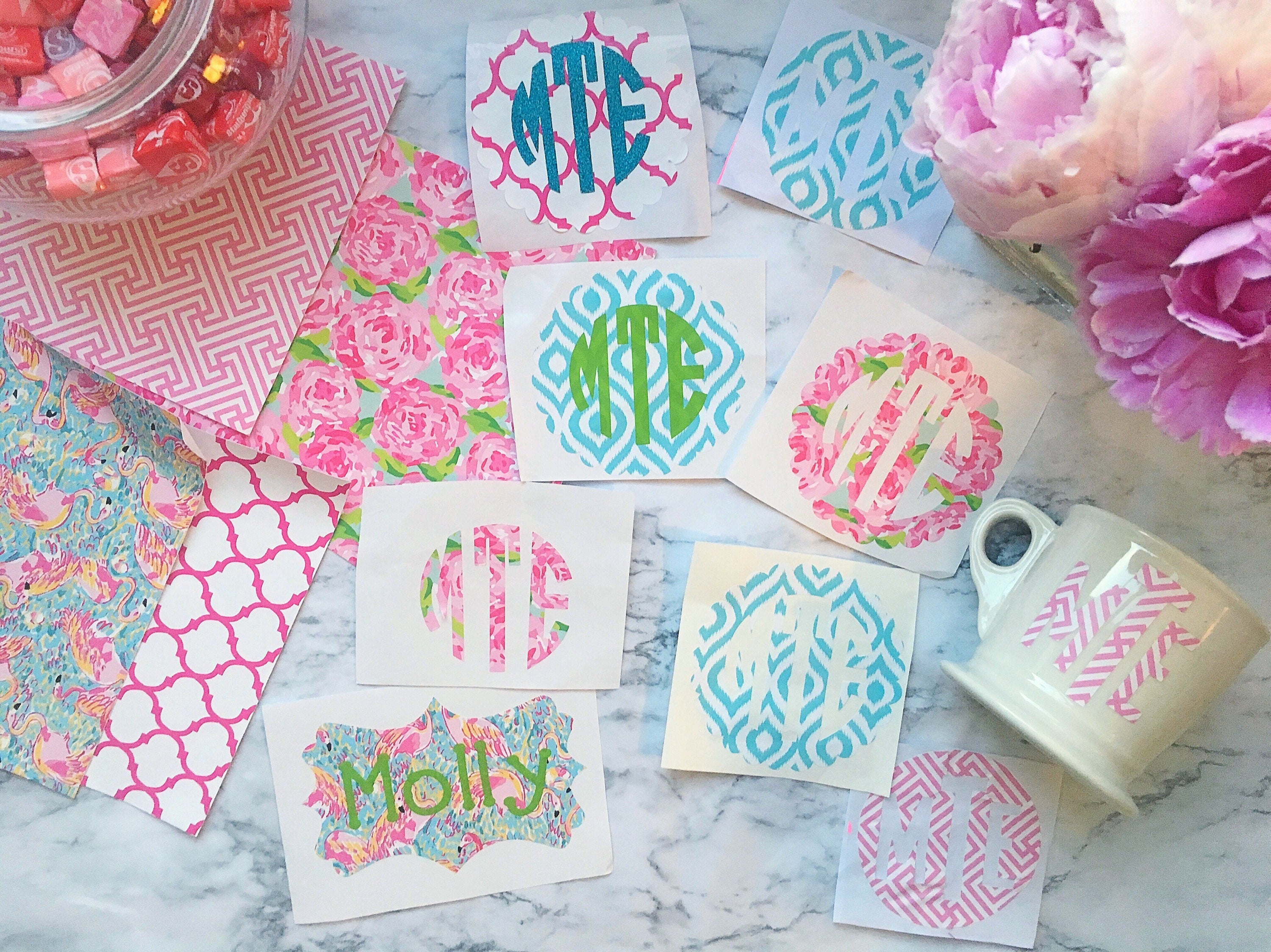 Monogrammed Vinyl Decals