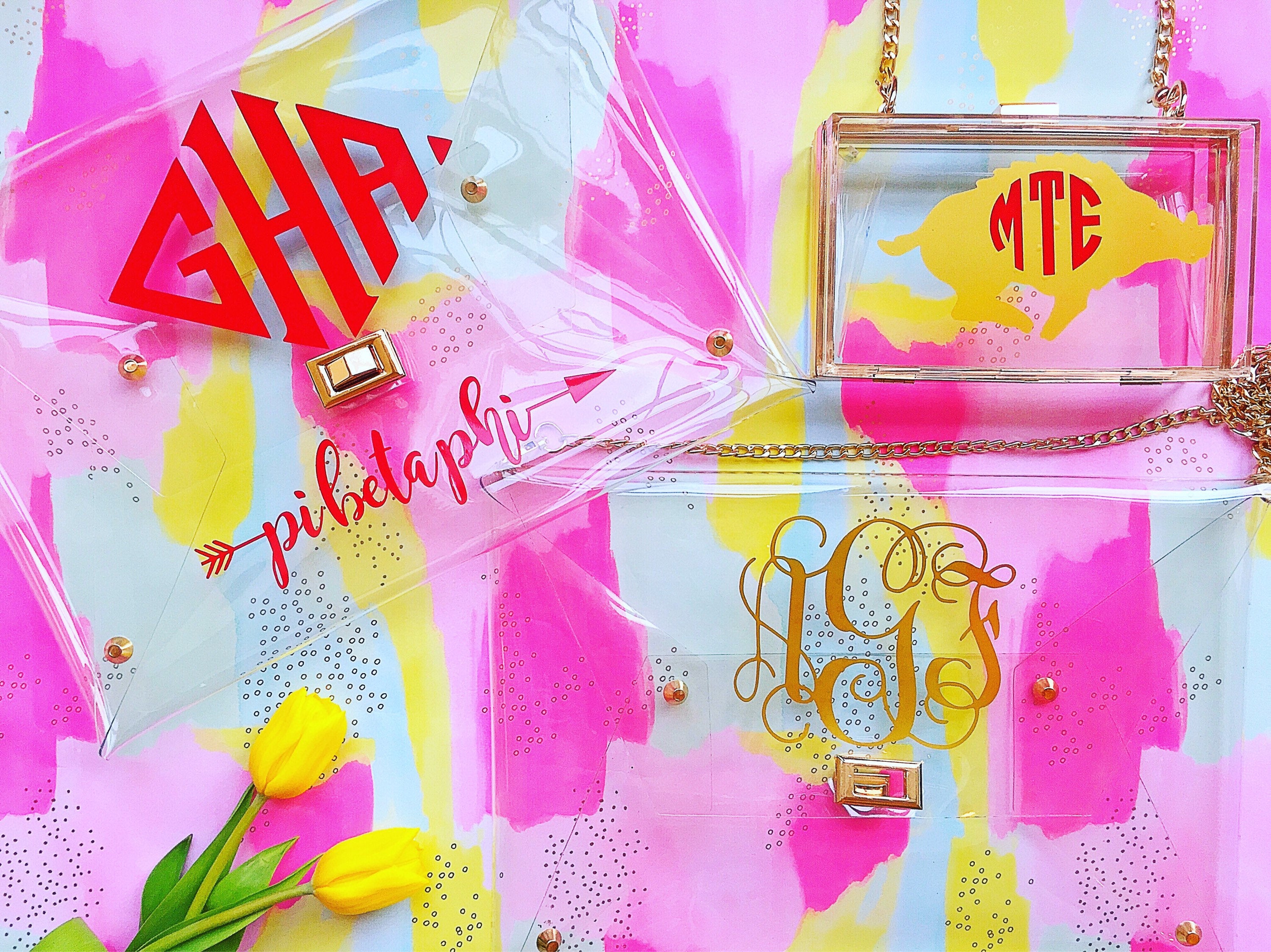 Stadium Bag -  Monogrammed Clutches