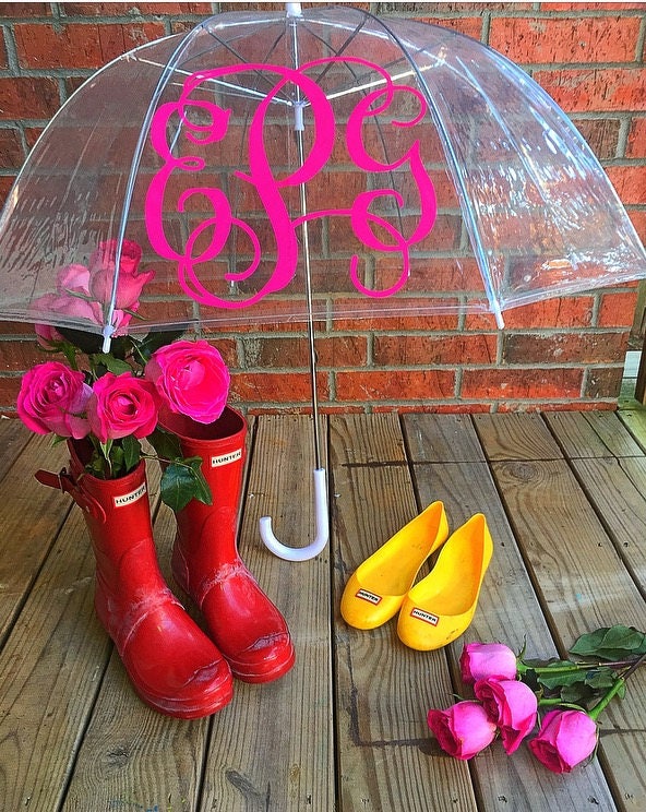 Monogrammed Clear Umbrella