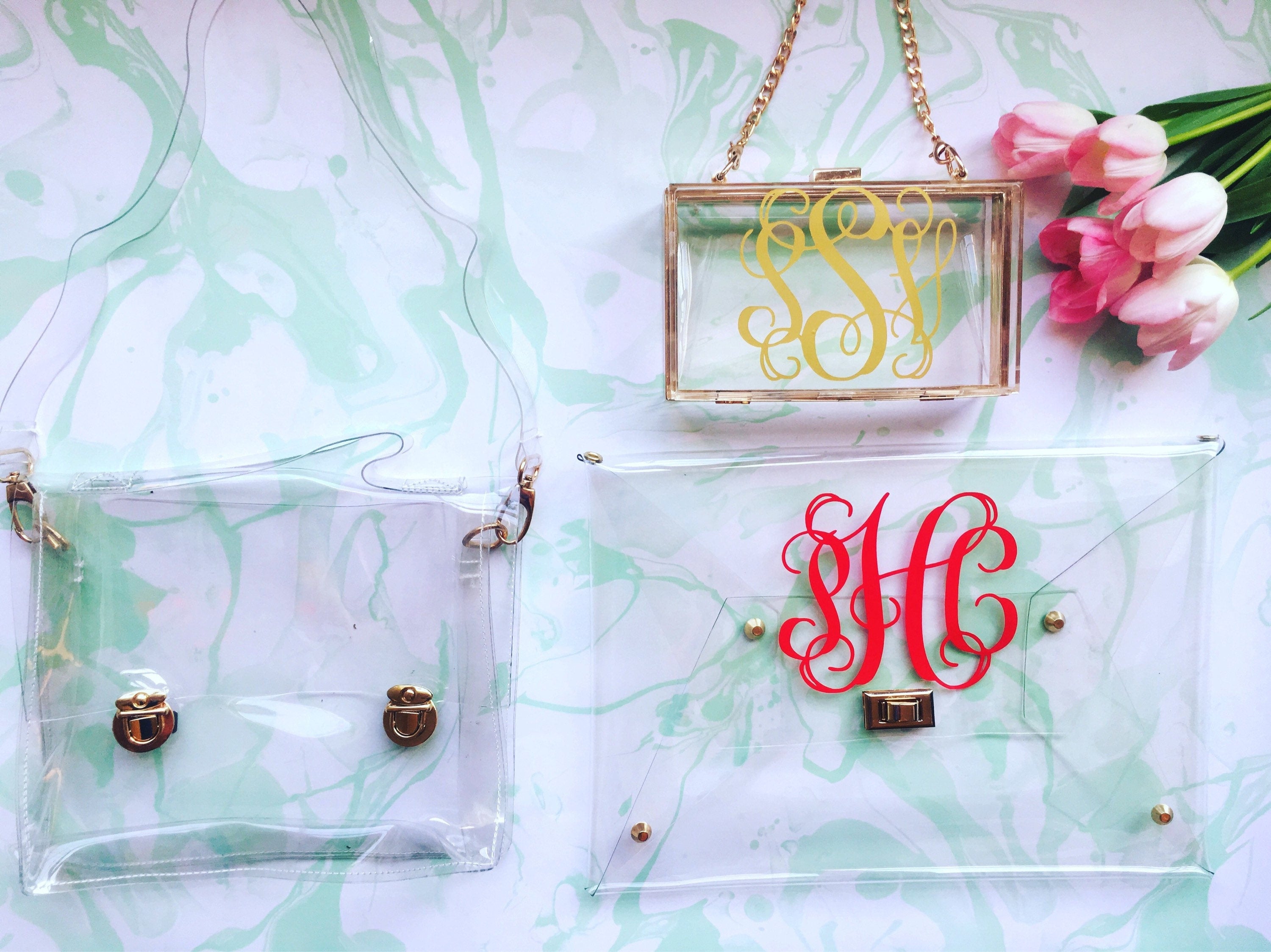 Stadium Bag -  Monogrammed Clutches