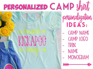 Summer Camp - Personalized Camp Shirt - Girls Shirt - Monogrammed Shirt - Summer Camp Gear - Personalized Gift - Camp Tribe - Camp Name