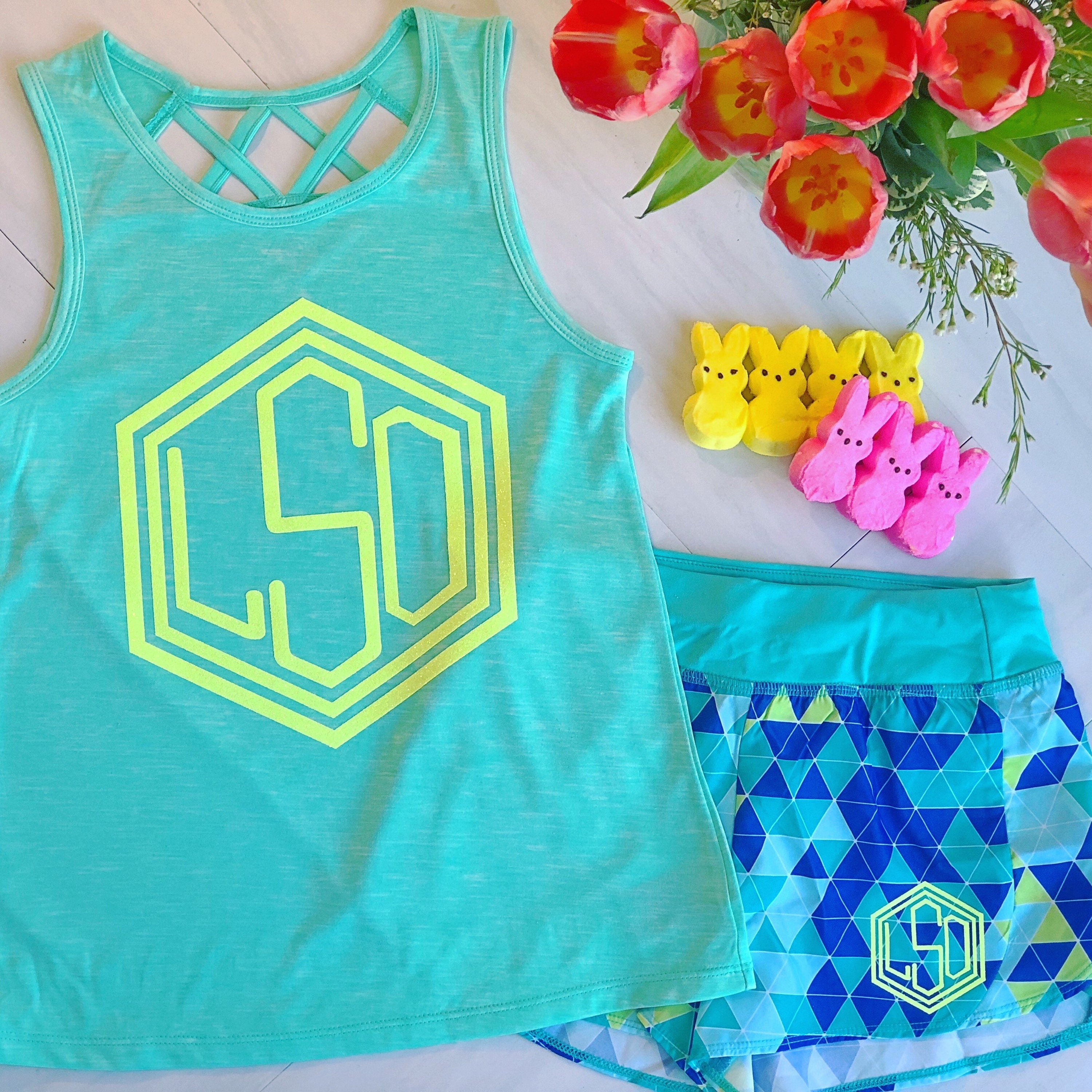 Girls Monogram Tank Top - Cute Tank Top - Monogram Tank - Kids Monogram Tank - Tank Top - Racerback Tank - Monogram Tee