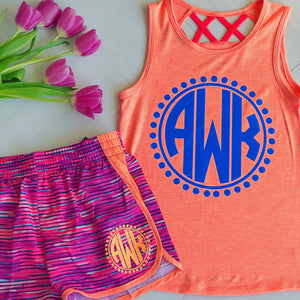 Girls Monogram Tank Top - Cute Tank Top - Monogram Tank - Kids Monogram Tank - Tank Top - Racerback Tank - Monogram Tee