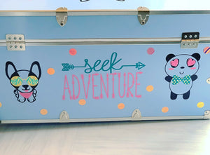 Camp Trunk Vinyl Decal Decor - Camp Trunk Sticker - Personalized Camp Trunk - Camp Trunk Monogram - Camp Trunk Name - Camp Trunk Decals