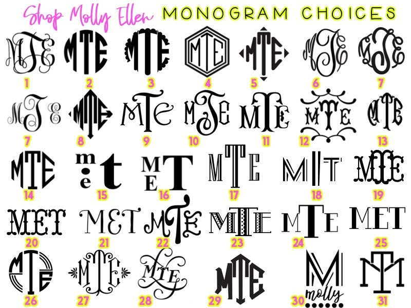 Personalized Monogram Bows