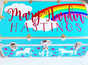 Camp Trunk Vinyl Decal Decor - Camp Trunk Sticker - Personalized Camp Trunk - Camp Trunk Monogram - Camp Trunk Name - Camp Trunk Decals