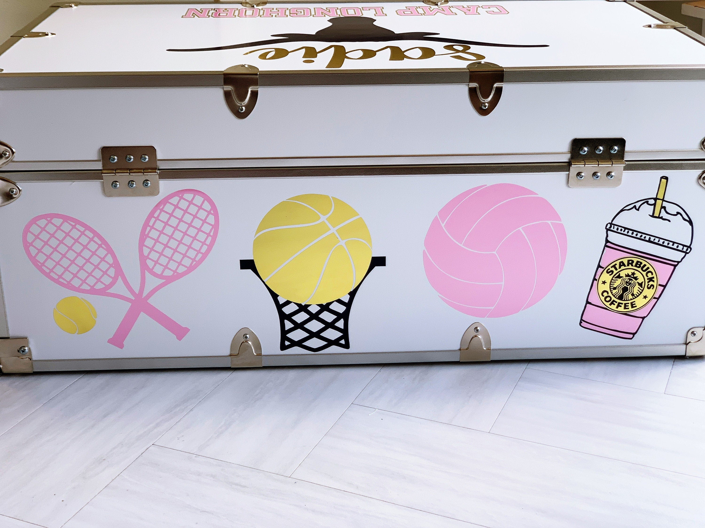 Camp Trunk Vinyl Decal Decor - Camp Trunk Sticker - Personalized Camp Trunk - Camp Trunk Monogram - Camp Trunk Name - Camp Trunk Decals