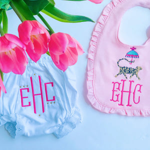 Monogrammed Bib, Personalized Bib, Baby Shower Gift, Baby Gift, Baby Monogram,  Christening bib