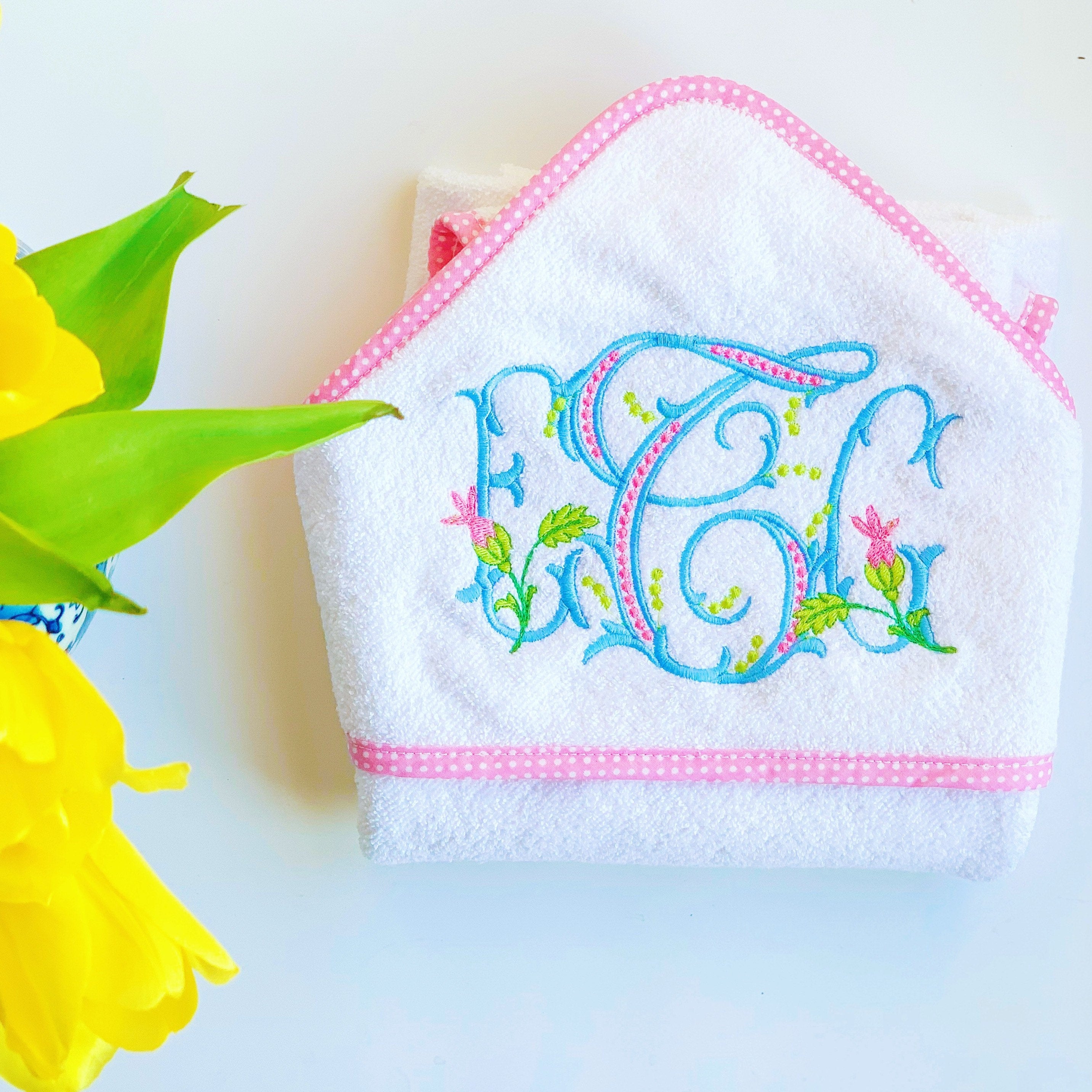 Monogrammed Hooded Baby Towel, Hooded Towel Baby, Personalized Baby Towel, Baby Shower Gift