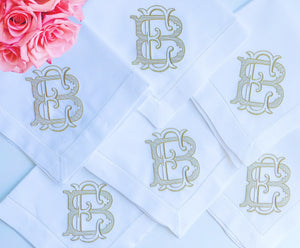 Monogrammed Dinner Napkins, Embroidered Linen Napkins, Personalized Cloth Napkins, Embroidered Napkins, Custom Napkins, Personalized Gift