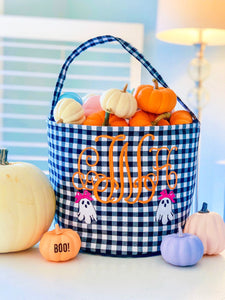 Monogrammed Halloween Trick or Treat Bag, Monogrammed Halloween Bag, Personalized Halloween Bag, Custom Halloween Bag, Candy Bag