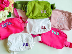 Monogrammed Belt Bag, Monogrammed Shoulder Bag, Personalized Fanny Pack, Waist Bag