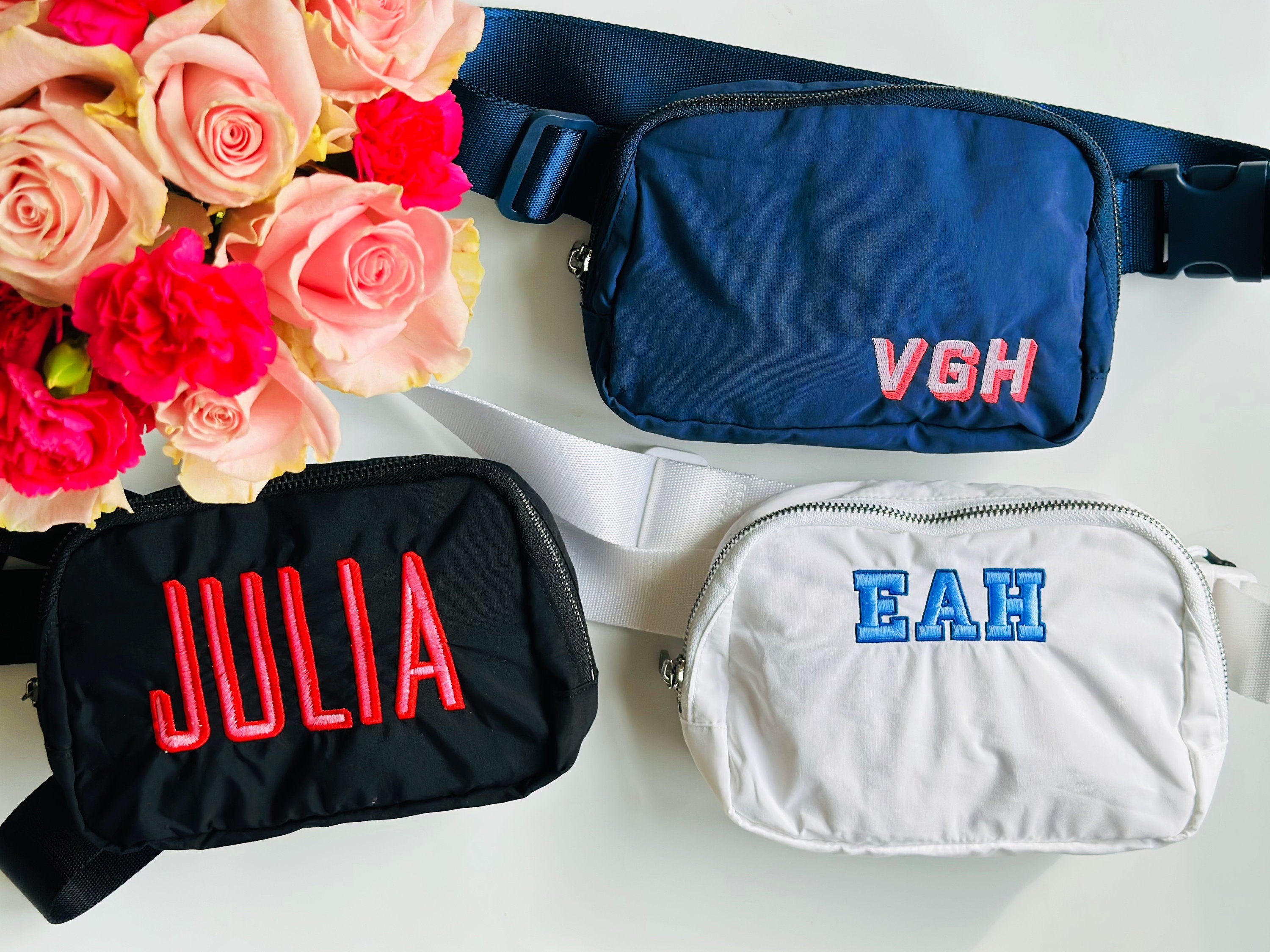 Monogrammed Belt Bag, Monogrammed Shoulder Bag, Personalized Fanny Pack, Waist Bag