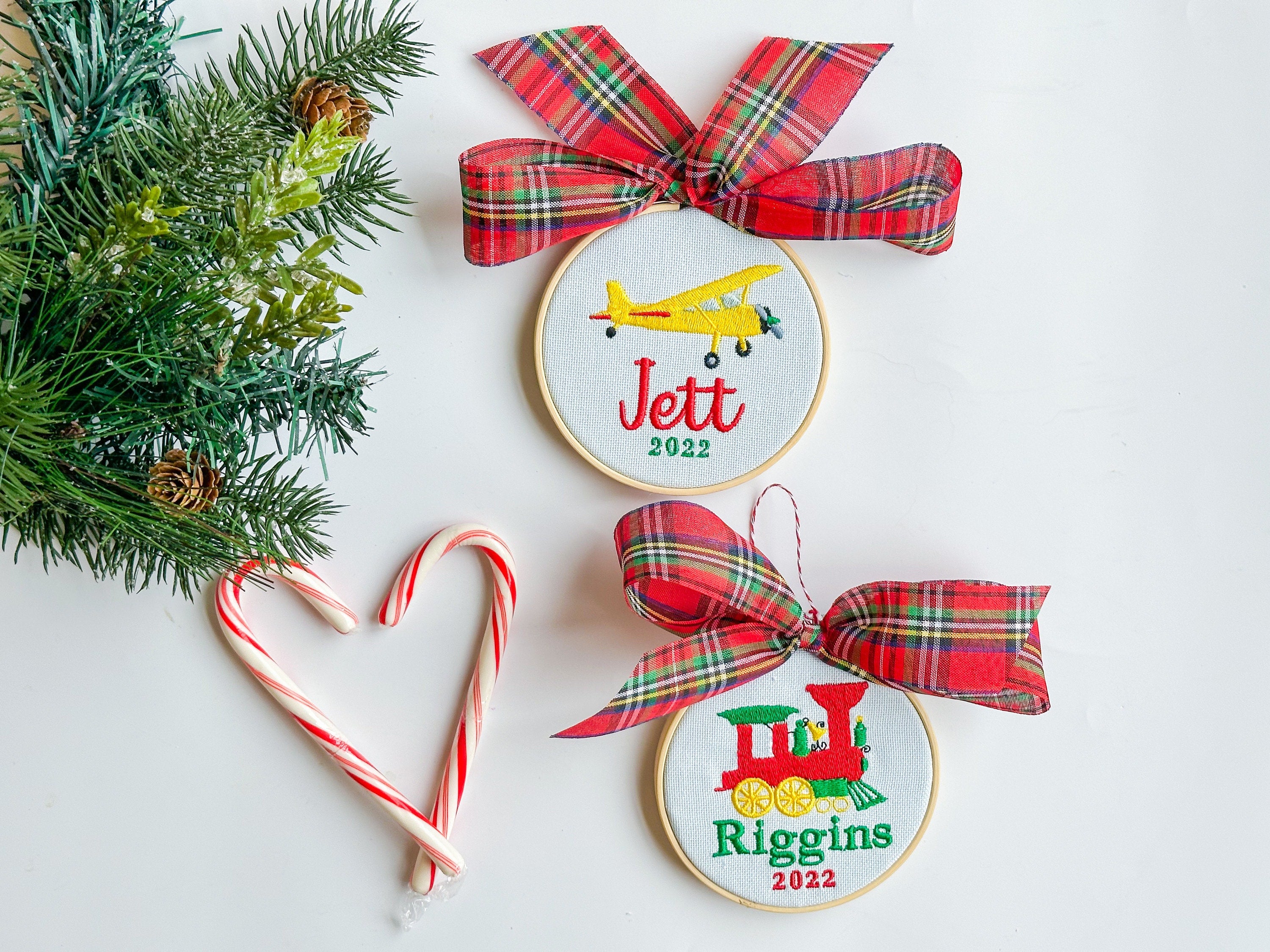 Personalized Christmas Ornament - Monogramed Christmas Tree Ornament - Personalized Gift - Embroidered Ornament